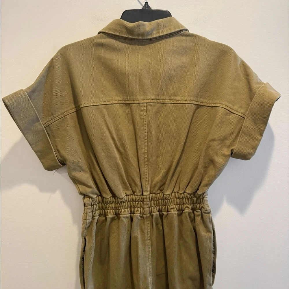 Miou Muse Olive Utility Jumpsuit NWT